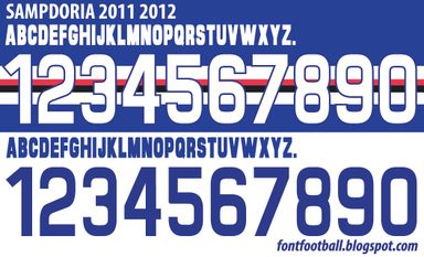 Font Vector Sampdoria 2011 2012 kit