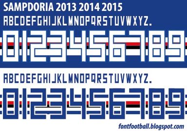 Font Vector Sampdoria 2013 2014 2015 kit