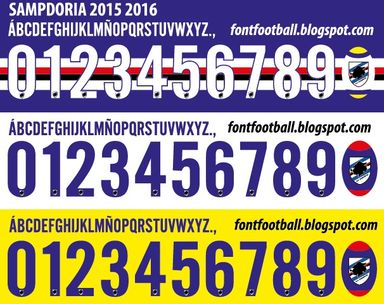 Font Vector Sampdoria 2015 2016 kit