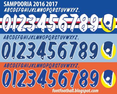 Font Vector Sampdoria 2016 2017 kit