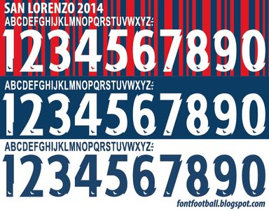 Font Vector San Lorenzo 2014 kit