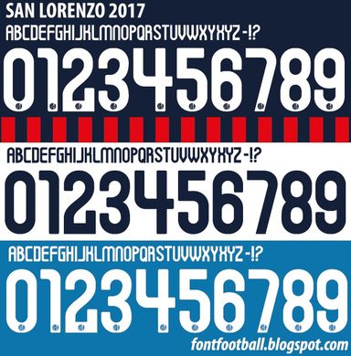 Font Vector San Lorenzo 2017 kit