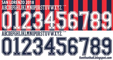 Font Vector San Lorenzo 2018 kit