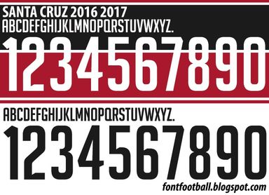 Font Vector Santa Cruz 2016 2017 kit
