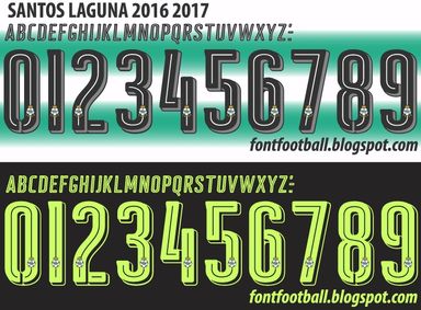 Font Vector Santos Laguna 2016 2017 kit