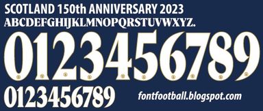 Font Vector Scotland 150th Anniversary 2023 kit