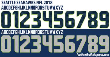 Font Vector Seattle Seahawks NFL 2018 kit