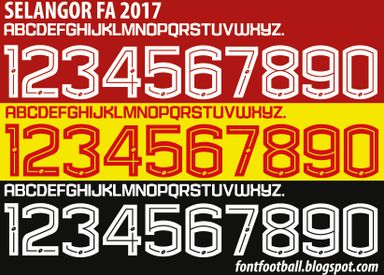 Font Vector Selangor FA 2017 kit