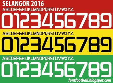 Font Vector Selangor FA 2016 kit
