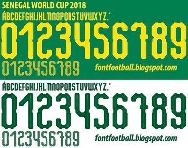 Font Vector Senegal World Cup 2018 kit