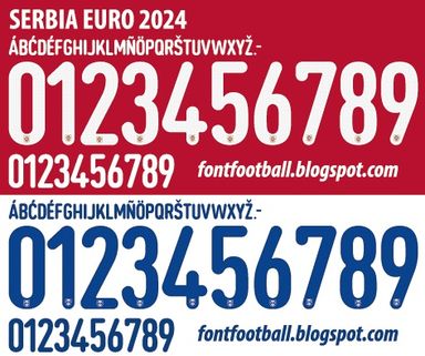 Font Vector Serbia Euro 2024 kit