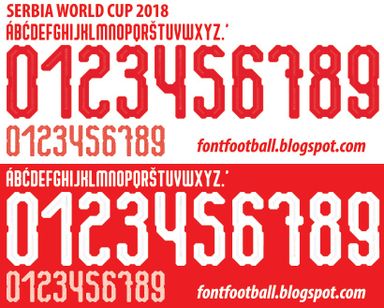 Font Vector Serbia World Cup 2018 kit