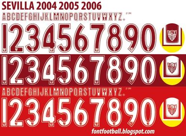 Font Vector Sevilla 2004 2005 2006 kit
