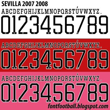 Font Vector Sevilla 2007 2008 kit