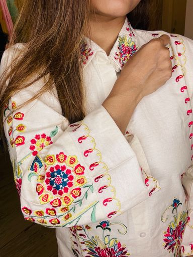 Khadi Embroidered Coords