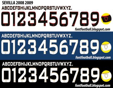 Font Vector Sevilla 2008 2009 kit