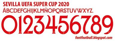 Font Vector Sevilla Super Cup 2020 kit