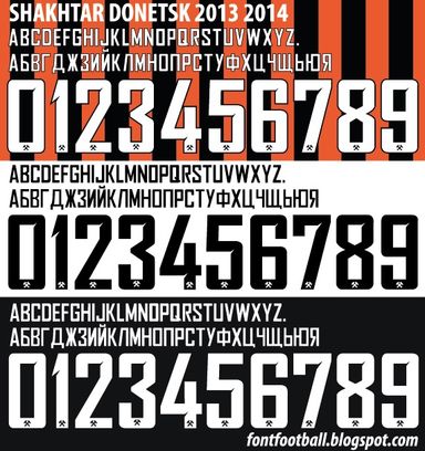 Font Vector Shakhtar Donetsk 2013 2014 kit