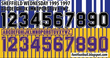Font Vector Sheffield Wednesday 1995 1997 kit