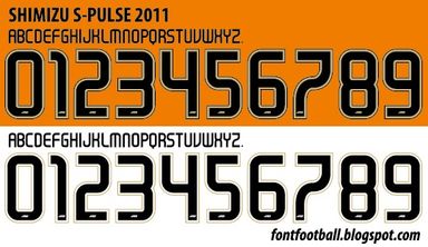 Font Vector Shimizu S-Pulse 2011 kit