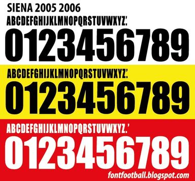 Font Vector Siena 2005 2006 kit