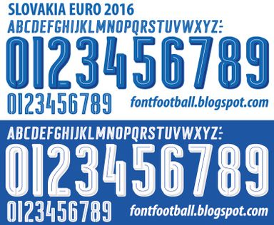 Font Vector Slovakia Euro 2016 kit