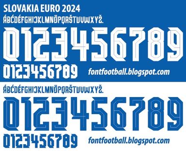 Font Vector Slovakia Euro 2024 kit