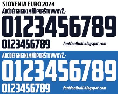 Font Vector Slovenia Euro 2024 kit