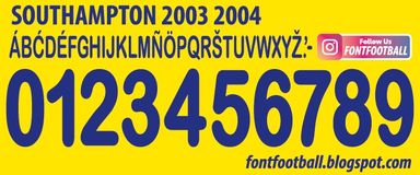 Font Vector Southampton 2003 2004 kit