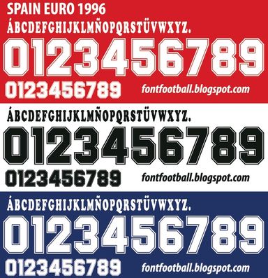 Font Vector Spain Euro 1996 kit