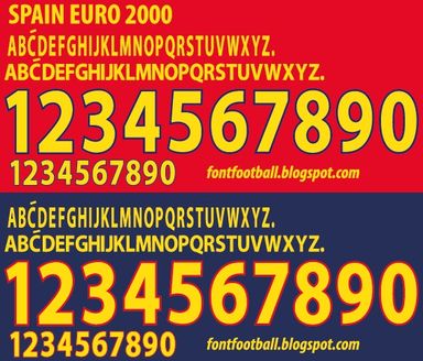 Font Vector Spain Euro 2000 kit