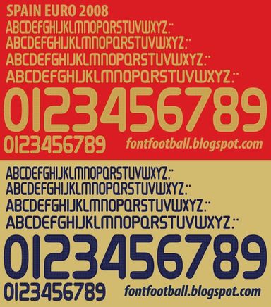 Font Vector Spain Euro 2008 kit