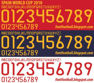 Font Vector Spain Euro 2010 kit