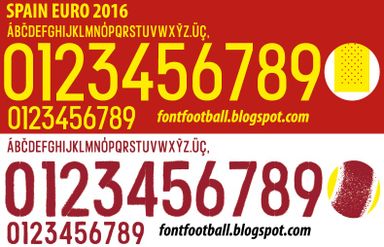 Font Vector Spain Euro 2016 kit