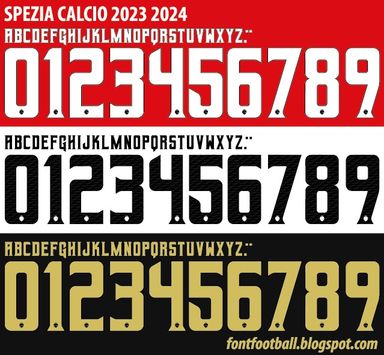 Font Vector Spezia Calcio 2023 2024 kit