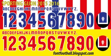 Font Vector Sporting Gijon 2015 2016 kit