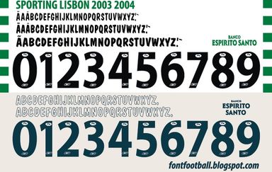 Font Vector Sporting Lisbon 2003 2004 kit
