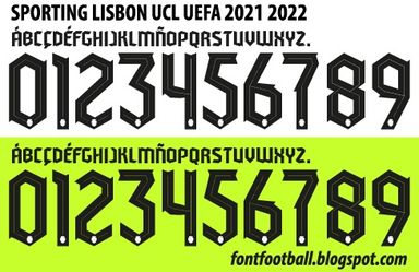Font Vector Sporting Lisbon 2021 2022 kit