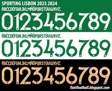 Font Vector Sporting Lisbon 2023 2024 kit