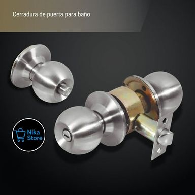 Cerradura Philips Chapa Perilla Puerta Baño   o Dormitorio Pomo Acero Inoxidable