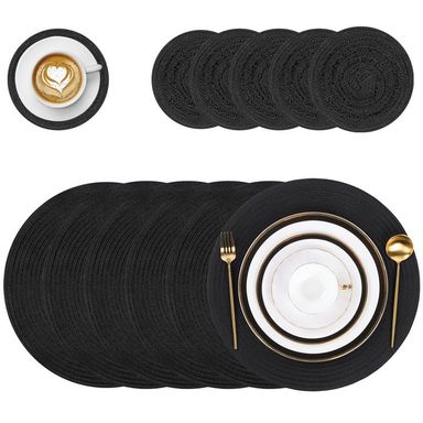 Dessous de verre rond et carré en bois de noyer massif, tapis de tasse en bois de hêtre vierge, Durable, résistant à la chaleur, pour thé et café, napperons, 6 pièces/ensemble