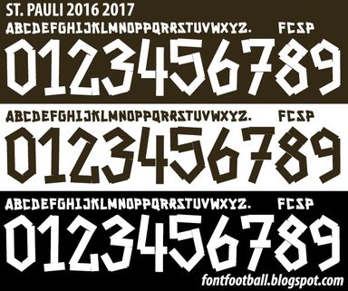 Font Vector St. Pauli 2016 2017 kit