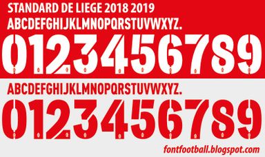 Font Vector Standard de Liege 2018 2019 kit