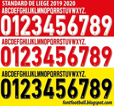 Font Vector Standard de Liege 2019 2020 kit