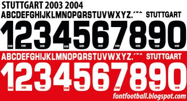 Font Vector Stuttgart 2003 2004 kit