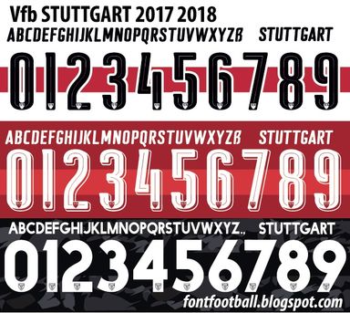 Font Vector Stuttgart 2017 2018 kit