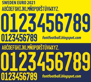 Font Vector Sweden Euro 2020 2021 kit