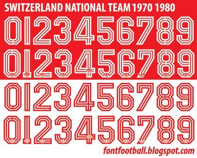 Font Vector Switzerland 1970 1980 kit
