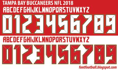Font Vector Tampa Bay Buccaneers NFL 2018 kit