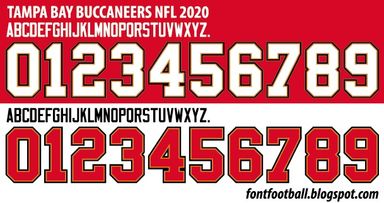 Font Vector Tampa Bay Buccaneers NFL 2020 kit